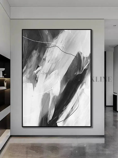 Black and Gray Style Art - Hand Painting
