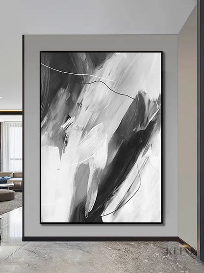 Black and Gray Style Art - Hand Painting