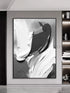Black and Gray Textured Painting - Hand Painting