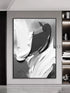 Black and Gray Textured Painting - Hand Painting