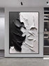 Black and Gray Textured Wall Art - Hand Painting