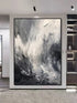 Black and Grey Heavy Textured Art - Hand Painting