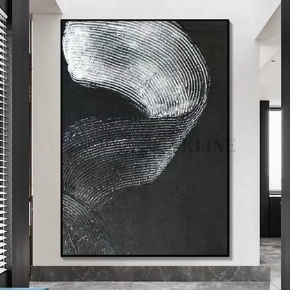 Black and Silver Brushes - Hand Painting