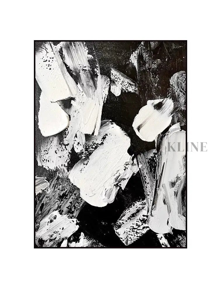 Black and White Abstract Fantasy - Hand Painting 