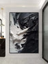 Black and White Blizzard Wall Art - Hand Painting