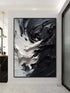 Black and White Blizzard Wall Art - Hand Painting