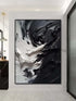 Black and White Blizzard Wall Art - Hand Painting