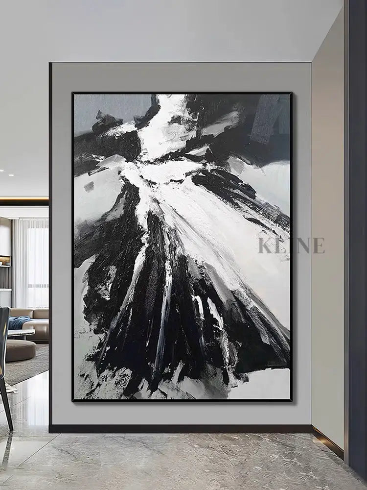 Black and White Chaos - Hand Painting
