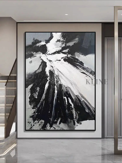 Black and White Chaos - Hand Painting
