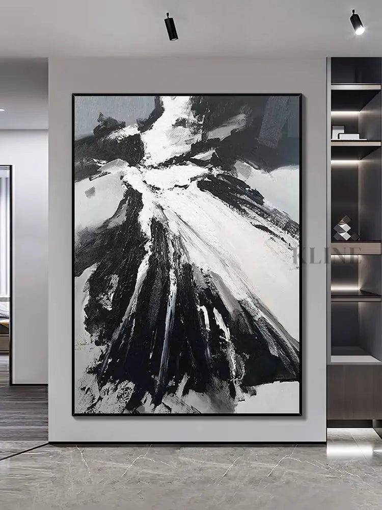 Black and White Chaos - Hand Painting
