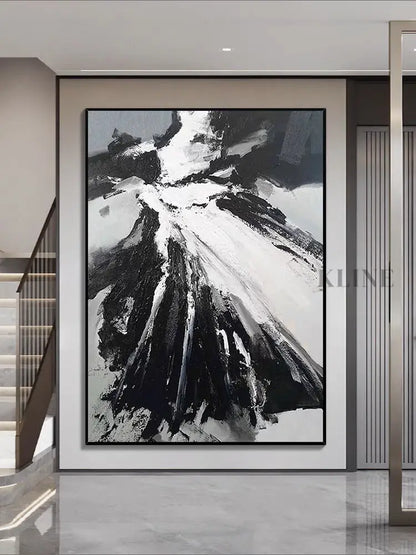 Black and White Chaos - Hand Painting