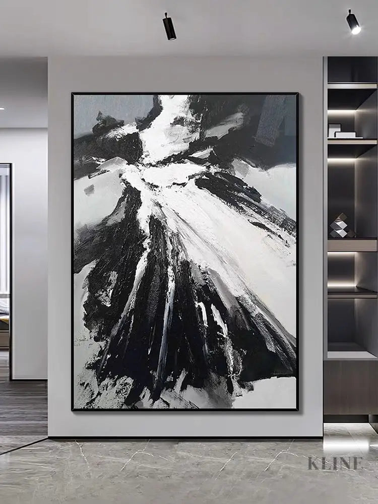 Black and White Chaos - Hand Painting