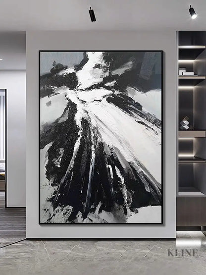 Black and White Chaos - Hand Painting