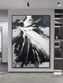 Black and White Chaos - Hand Painting