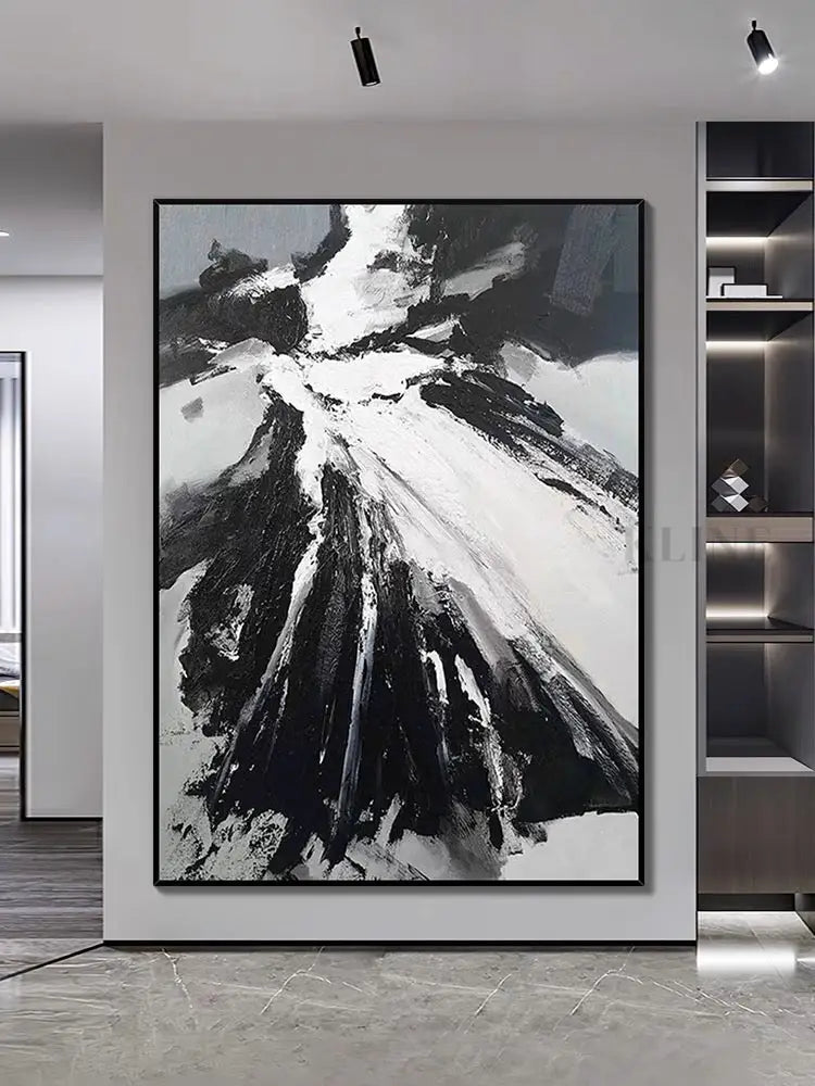 Black and White Chaos - Hand Painting