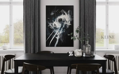 Black and White Collision - Hand Painting