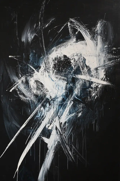 Black and White Collision - Hand Painting