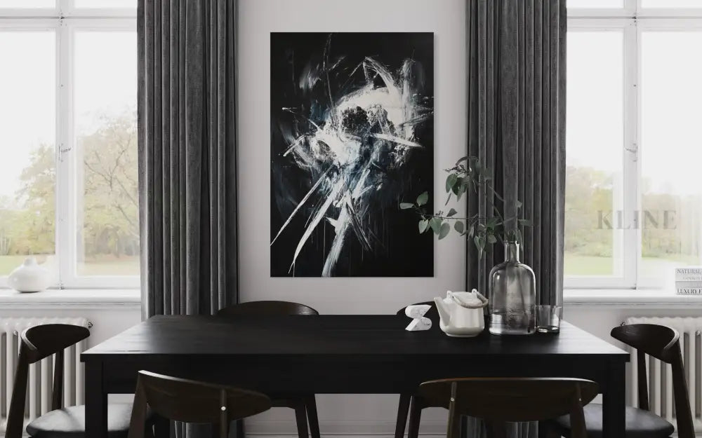 Black and White Collision - Hand Painting