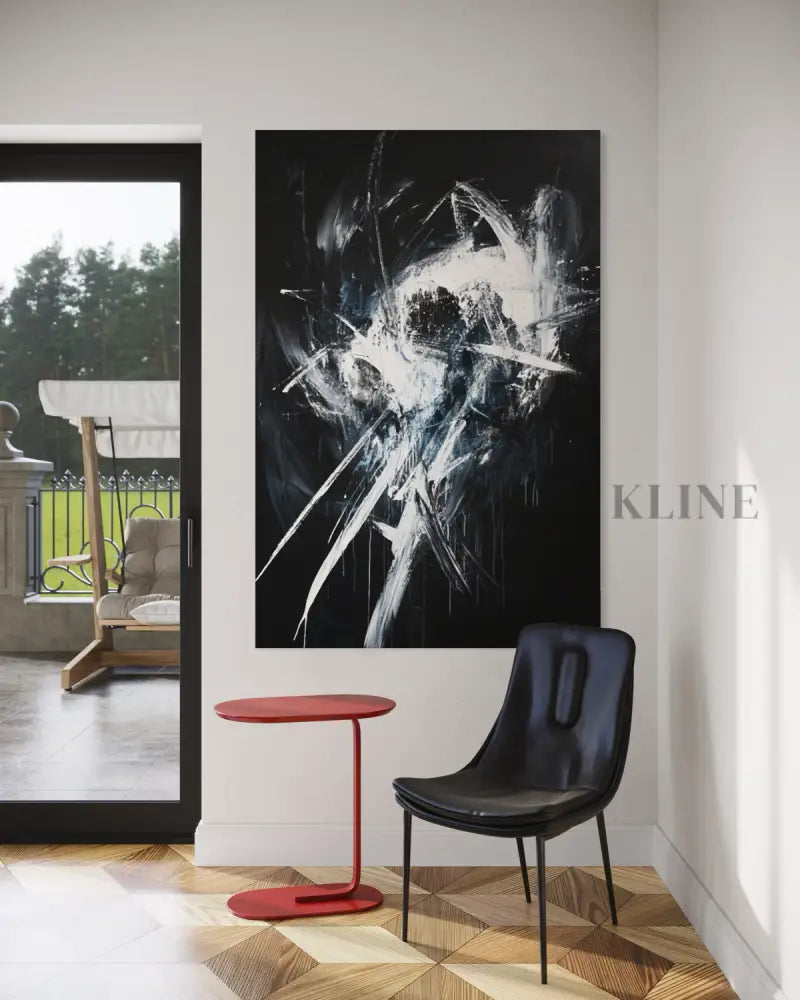 Black and White Collision - Hand Painting