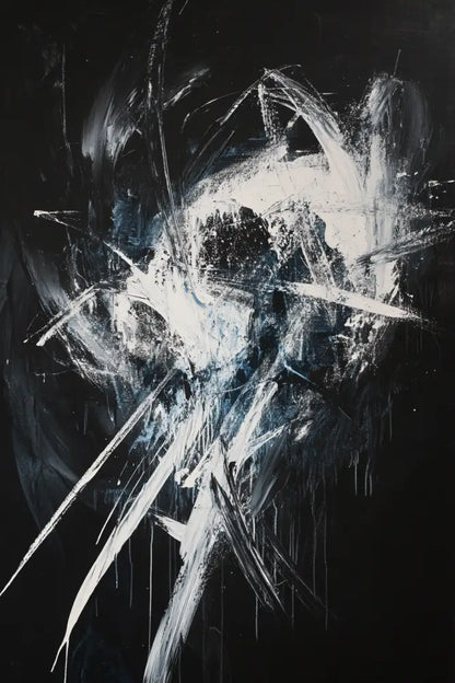 Black and White Collision - Hand Painting