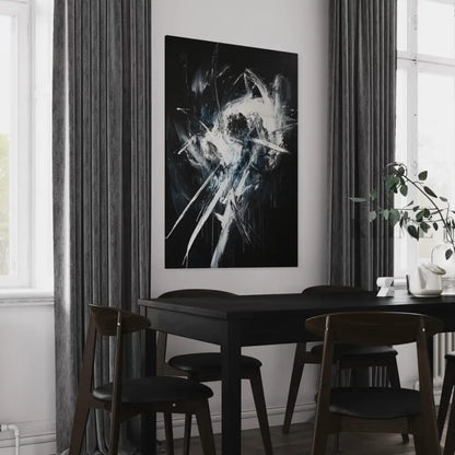Black and White Collision - Hand Painting