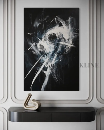 Black and White Collision - Hand Painting