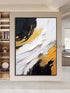 Black and White Golden Orange Texture - Hand Painting