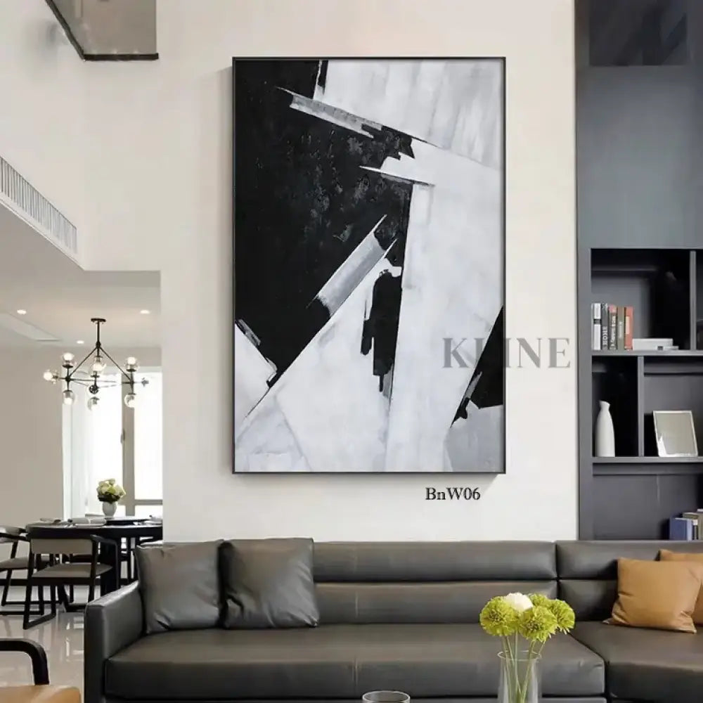 Black and White Grey - Hand Painting