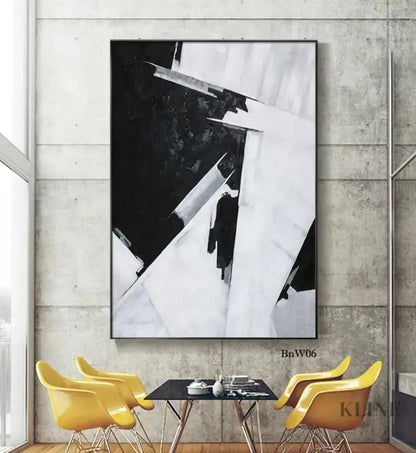 Black and White Grey - Hand Painting