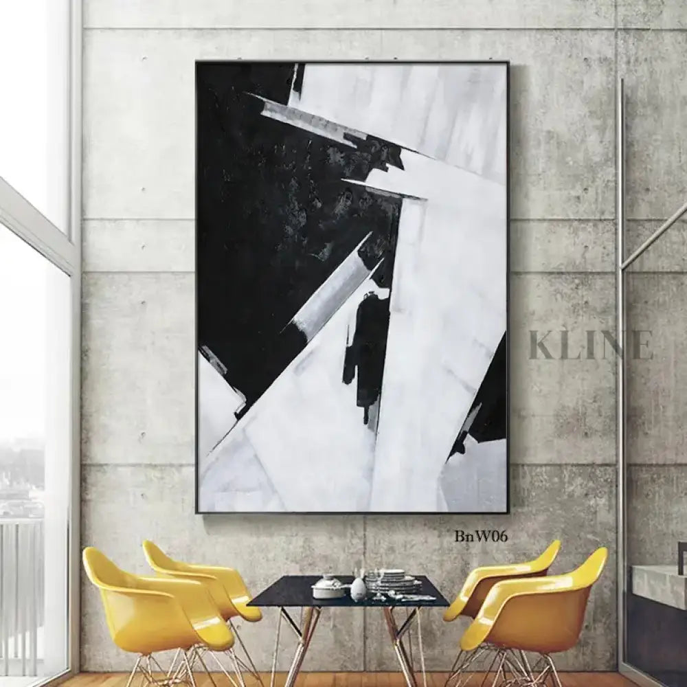 Black and White Grey - Hand Painting لوحات بالأبيض والأسود