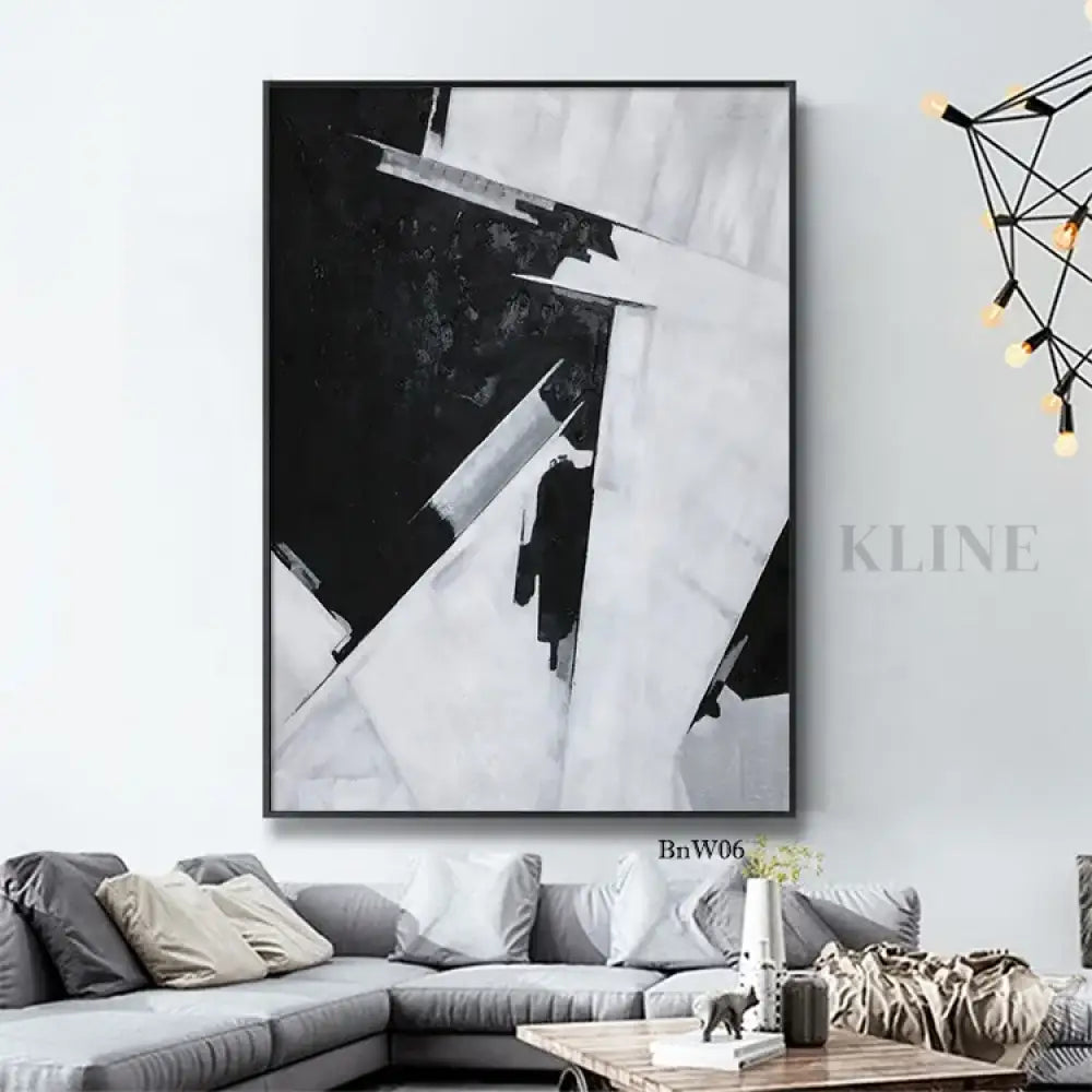 Black and White Grey - Hand Painting