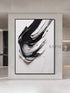 Black and White Heavy Textured Painting - Hand Painting