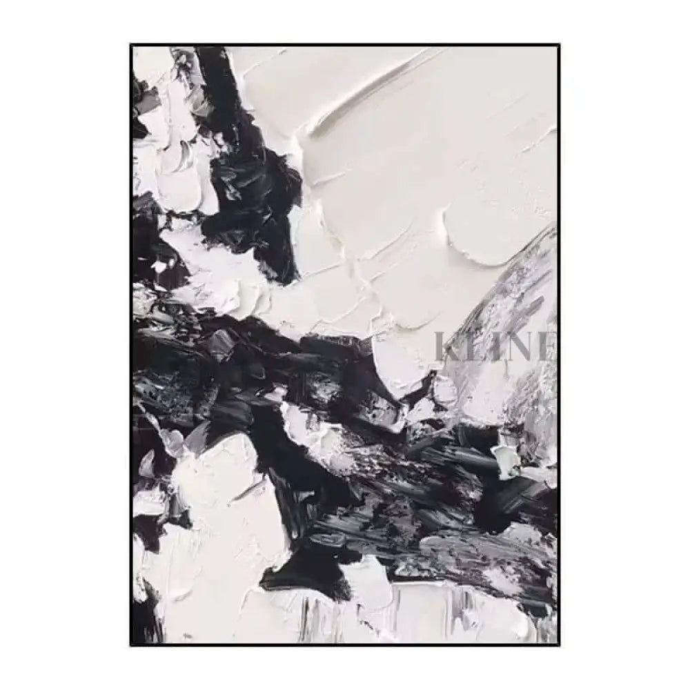 Black and White Ink - Hand Painting Lounge Wall Art