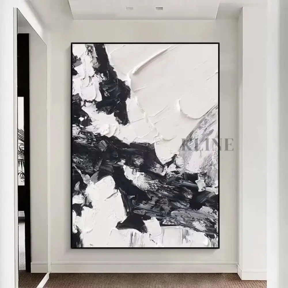 Black and White Ink - Hand Painting Lounge Wall Art