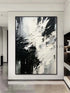 Black and White Scattered Textured Wall Art - Hand Painting