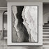 Black and White Seascape Oil Painting with Texture - Hand Painting