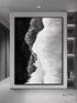 Black and White Seashore Textured Oil Painting - Hand Painting