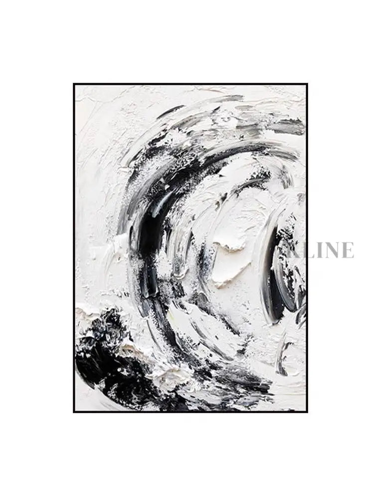 Black and White Snowy - Hand Painting