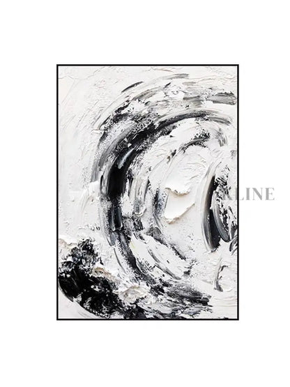 Black and White Snowy - Hand Painting