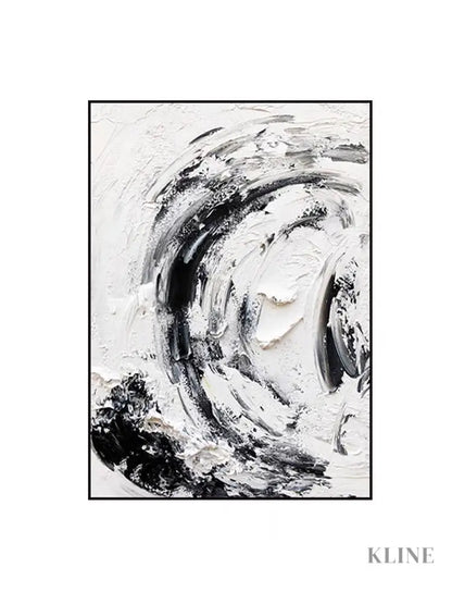 Black and White Snowy - Hand Painting