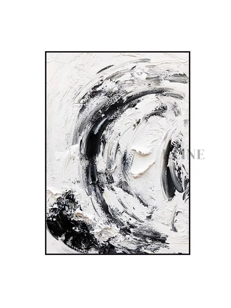 Black and White Snowy - Hand Painting Art mural sur toile