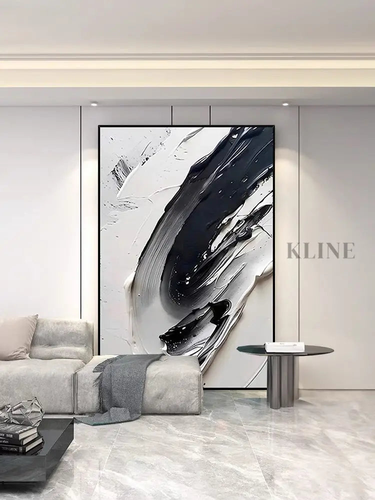 Black and White Textured Art - Hand Painting لوحات بالأبيض والأسود
