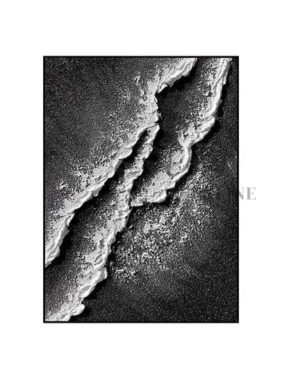 Black and White Tide - Hand Painting