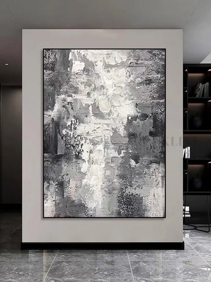 Black and White Wind - Hand Painting