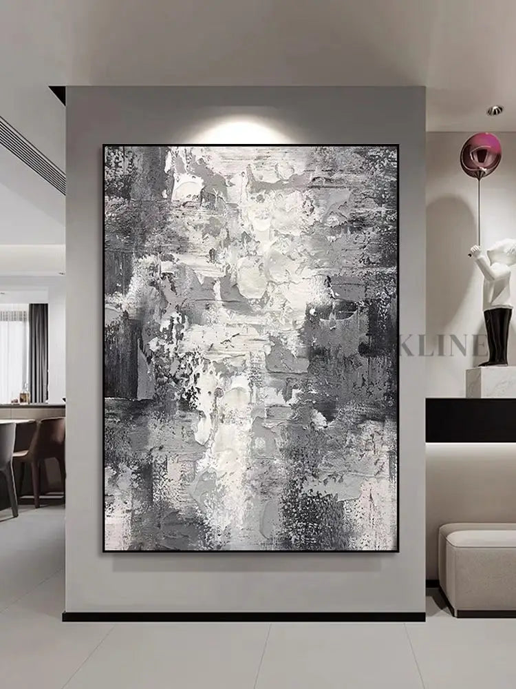 Black and White Wind - Hand Painting