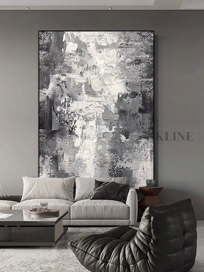 Black and White Wind - Hand Painting