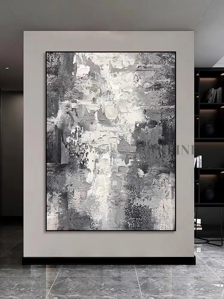 Black and White Wind - Hand Painting Original Paintings for Sale