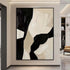 Black Brown Beige and White Geometric Texture - Hand Painting