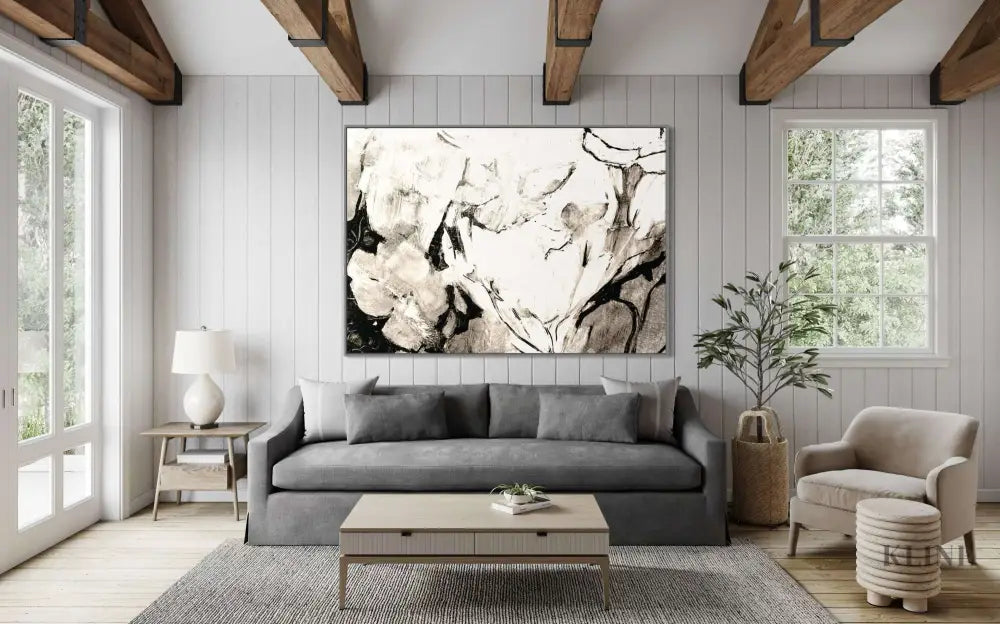 Black Floral - Hand Painting