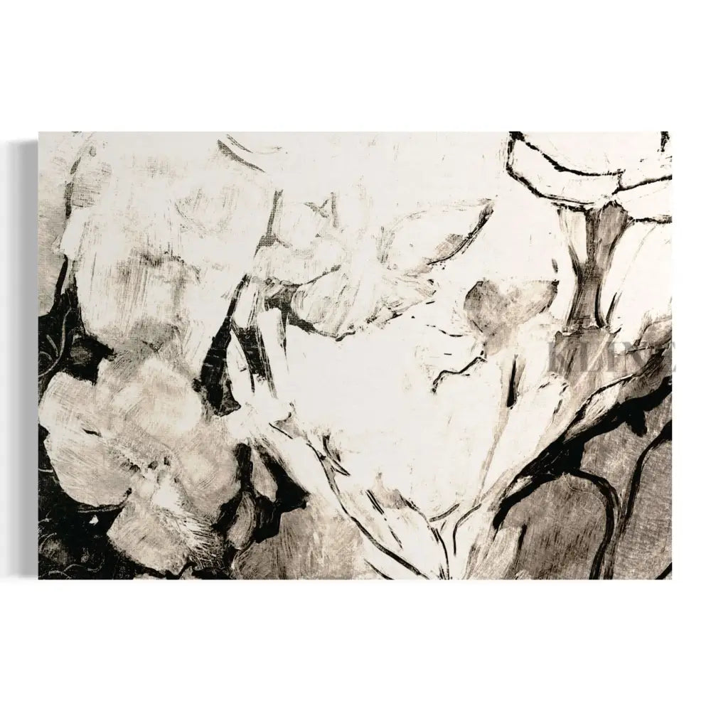 Black Floral - Hand Painting